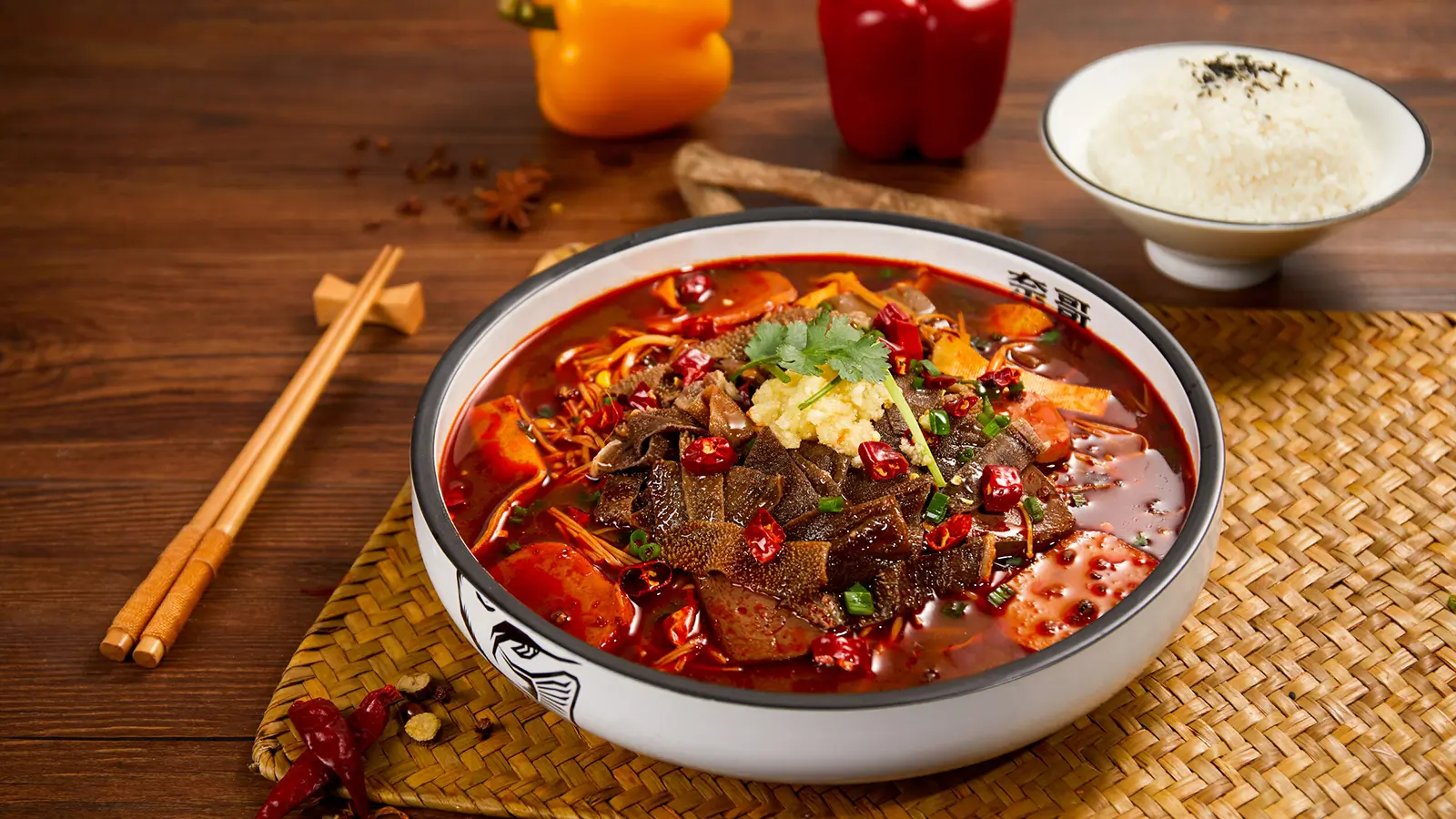 Hot pot with meat and vegetables from Nai Brother, a Chinese restaurant in New York